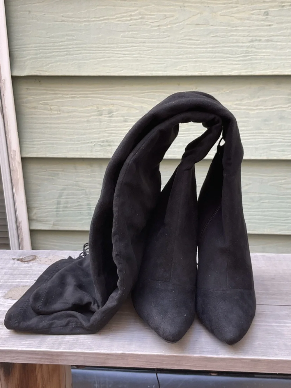 Black Over-the-Knee Stiletto Boots - Elegant Knee High Boot